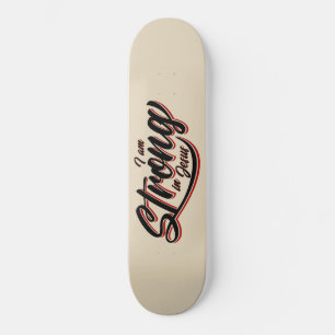 Ich bin stark in Jesus Schwarz und Rot Skateboard