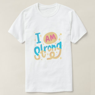 Ich bin stark Motivations-Typografie-Design T-Shirt