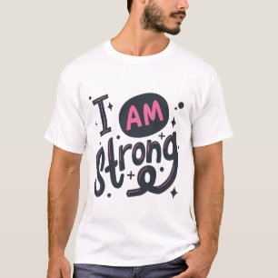 Ich bin stark motivierend Typography Design T-Shirt
