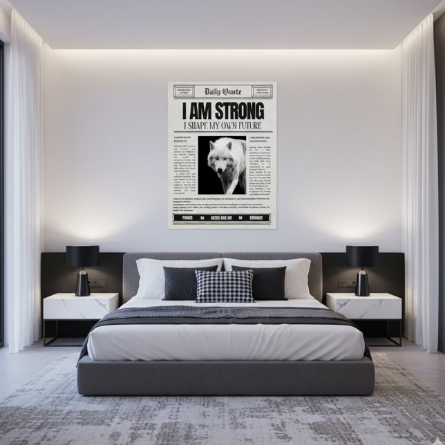 Ich bin stark, tägliches Zitat, Bestätigung Poster (Von Creator hochgeladen)