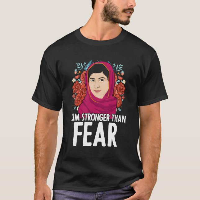 Ich bin stärker als Angst Malala Yousafzai Malala T-Shirt (Vorderseite)