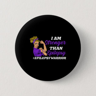 Ich bin stärker als Epilepsie Warrior Epilepsy Awa Button