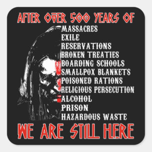 Ich bin stolz auf das amerikanische Ureinwohner 86 Quadratischer Aufkleber