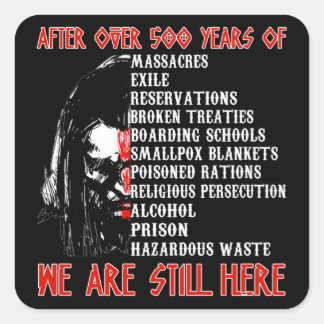 Ich bin stolz auf das amerikanische Ureinwohner 86 Quadratischer Aufkleber
