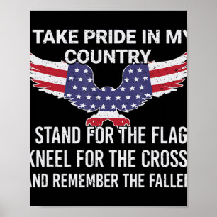 Ich bin stolz auf mein Land Veteran Patriot Americ Poster