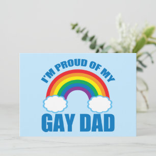 Ich bin stolz auf meinen Gay Vater Rainbow Pride Karte