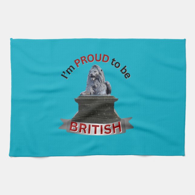 Ich bin stolz, Brite zu sein Geschirrtuch (Horizontal)