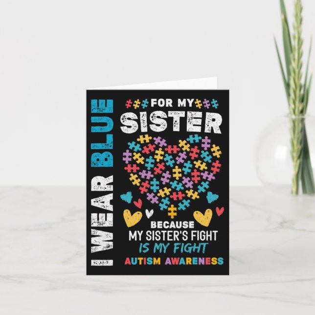 Ich bin stolz Bruder, dass ich Blau für meine Schw Karte (Vorderseite)