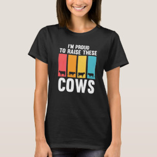 Ich bin stolz darauf, diese Kühe Kühe Farm aufzuzi T-Shirt