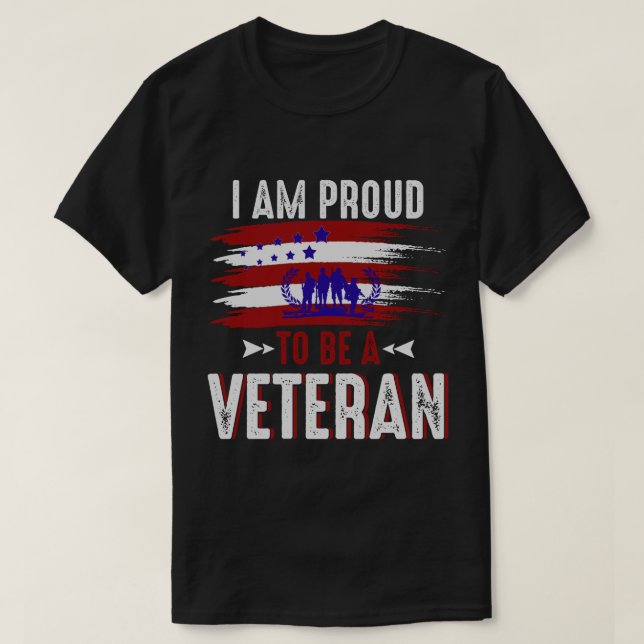 Ich bin stolz, ein Veteran-Geschenk zu sein, Veter T-Shirt (Design vorne)