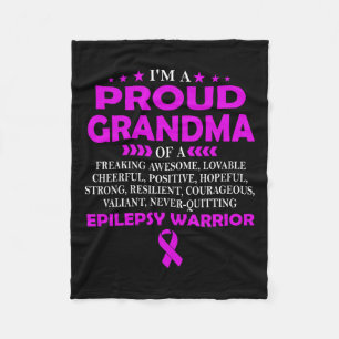 Ich bin stolz Oma des Epilepsie-Kriegers Fleecedecke