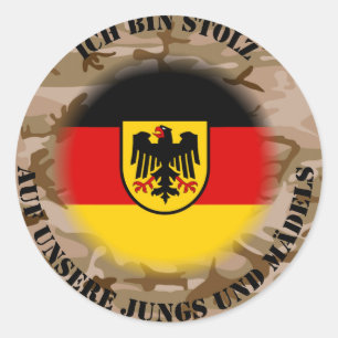 Ich bin stolz .... runder aufkleber