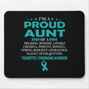 Ich bin stolz Tante von Tourettes Syndrom Krieger Mousepad