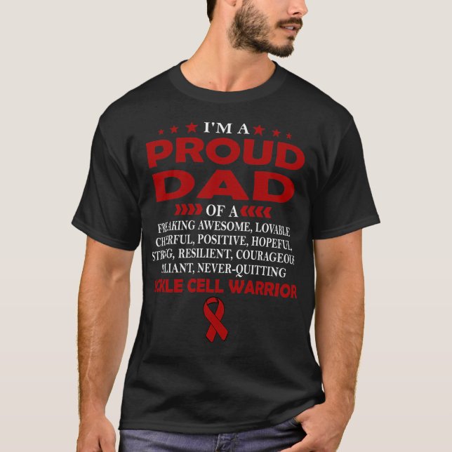 Ich bin stolz Vater des SICKLE CELL Kriegers T-Shirt (Vorderseite)