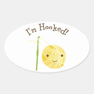 Ich bin süchtig! ovaler aufkleber