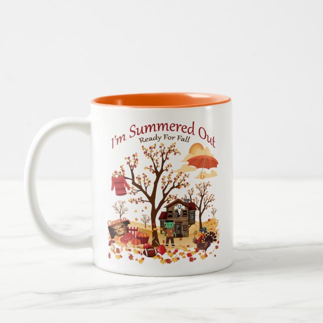 Ich bin Summered heraus, das zum Fall - Zweifarbige Tasse (Links)
