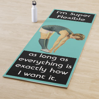 Ich bin super flexibel lustig sarkastisch Vintage Yogamatte