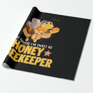 Ich bin süß als Honigbienenhalter Geschenkpapier