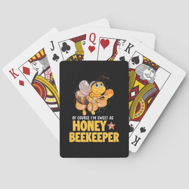 Ich bin süß als Honigbienenhalter Spielkarten (Rückseite)