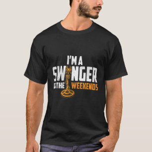 Ich bin Swinger auf dem Wochenende Funny Metal Det T-Shirt