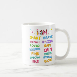 Ich bin tägliche Bejahung Bunte christliche Kinder Kaffeetasse