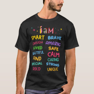 Ich bin tägliche Bejahung Bunte christliche Kinder T-Shirt