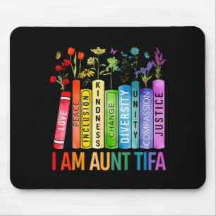 Ich bin Tante Tifa Menschenrechte Floral Frauen Mä Mousepad