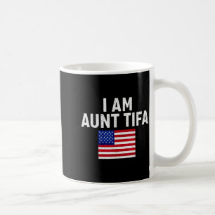 Ich bin Tante Tifa Vintage USA Amerikanische Flagg Kaffeetasse