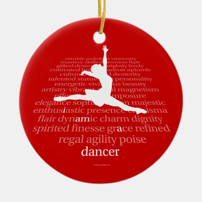 Ich bin Tänzerin Keramik Ornament (Vorne)