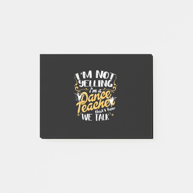 Ich bin Tanzlehrer Post-it Klebezettel (Vorderseite)