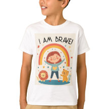 Ich bin tapfer - Kinder Affirmation T - Shirt