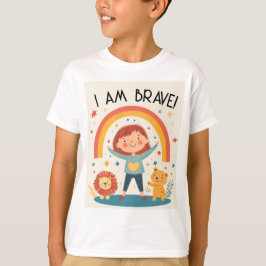 Ich bin tapfer - Kinder Affirmation T - Shirt