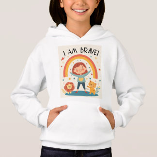 Ich bin tapfer - Kinder-Affirmations-Hoodie Hoodie