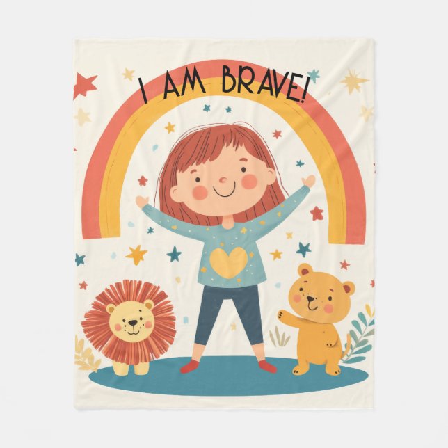Ich bin tapfer - Kindernachweis Fleecedecke (Vorderseite)