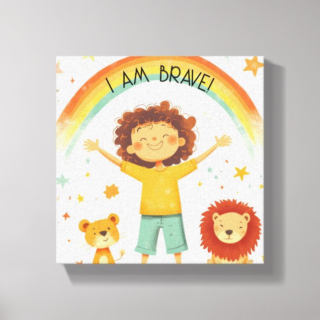 Ich bin tapfer - Kindernachweis Leinwanddruck (Vorderseite)