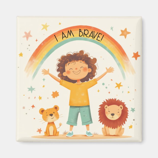 Ich bin tapfer - Kindernachweis Magnet (Vorne)