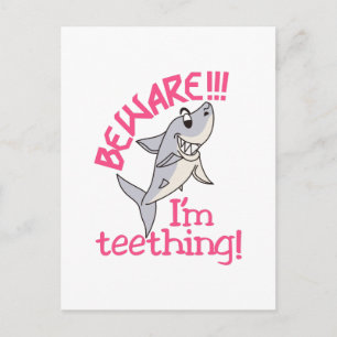 Ich bin Teething! Postkarte