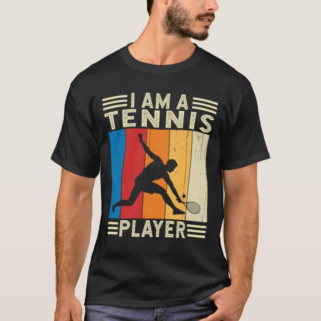Ich bin Tennis Player Tennis Coach Tennis Team T-Shirt (Vorderseite)