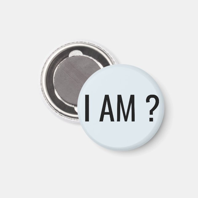 ICH BIN Text  Magnet (Vorderseite/Rückseite)