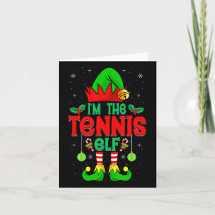 Ich bin The Tennis Elf - Xmas Party Tennis Player Karte
