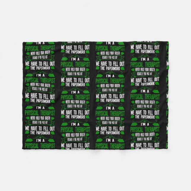 Ich bin Therapeutin  Fleecedecke (Vorderseite (Horizontal))