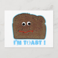 Ich bin Toast! Parodie humorvolle Postkarte