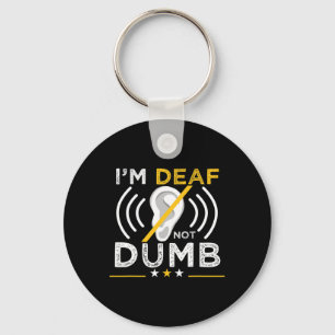 Ich bin tot. Nicht dumm. ASL Deaf Sign Language De Schlüsselanhänger