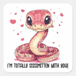Ich bin total geschlagen... Valentinstag der Schla Quadratischer Aufkleber