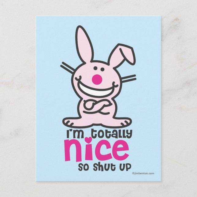 Ich bin total nett postkarte (Vorderseite)