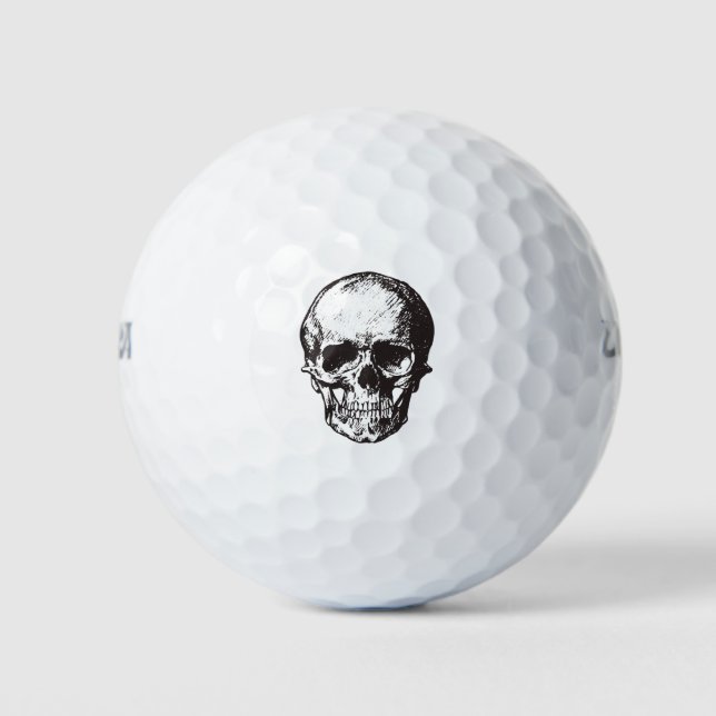 Ich bin Toter Schädel Golfball (Vorderseite)