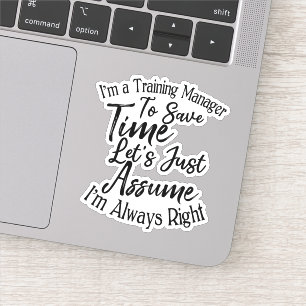 Ich bin Trainer, um Zeit Retten Aufkleber