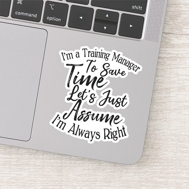 Ich bin Trainer, um Zeit Retten Aufkleber (Detail)