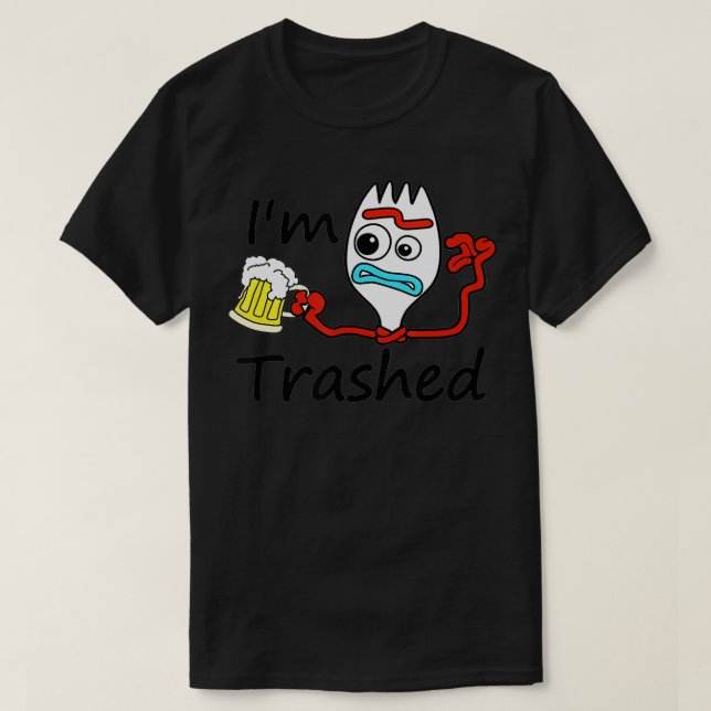 Ich bin Trashed Funny Beer Costumed T-Shirt (Design vorne)