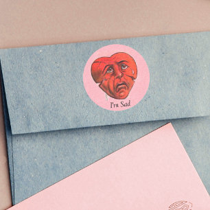 Ich bin traurig und weinend im Herzen Runder Aufkleber